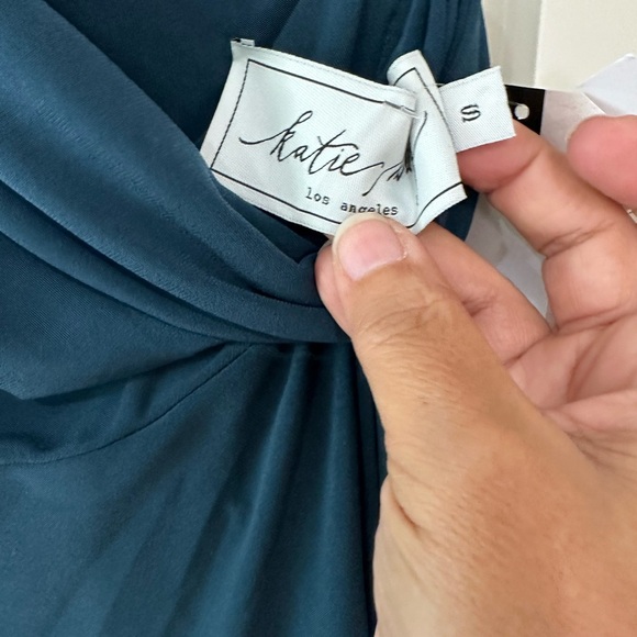 KATIE MAY
Kong Draped One-Shoulder Dress in Peacock (6) - Picture 7 of 8